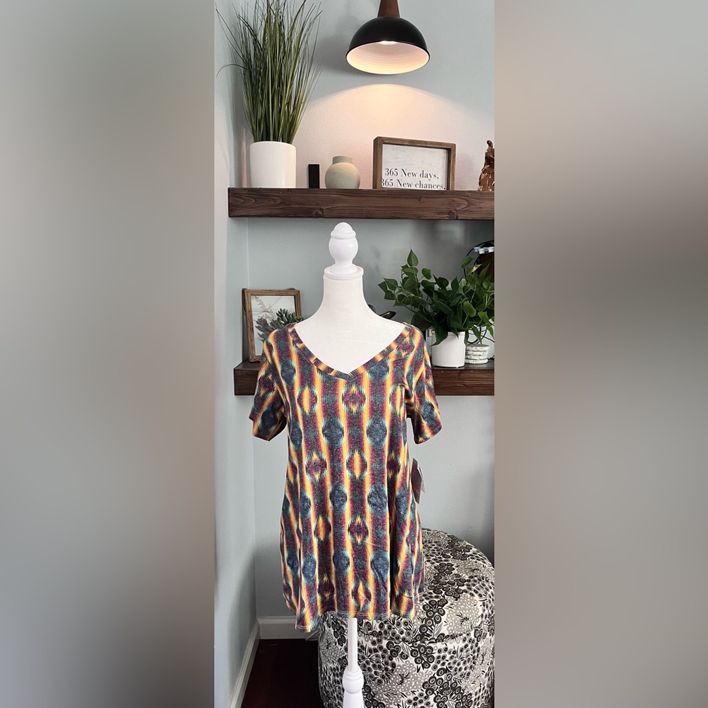 Lularoe Christy T Multicolor V-Neck Women's Top